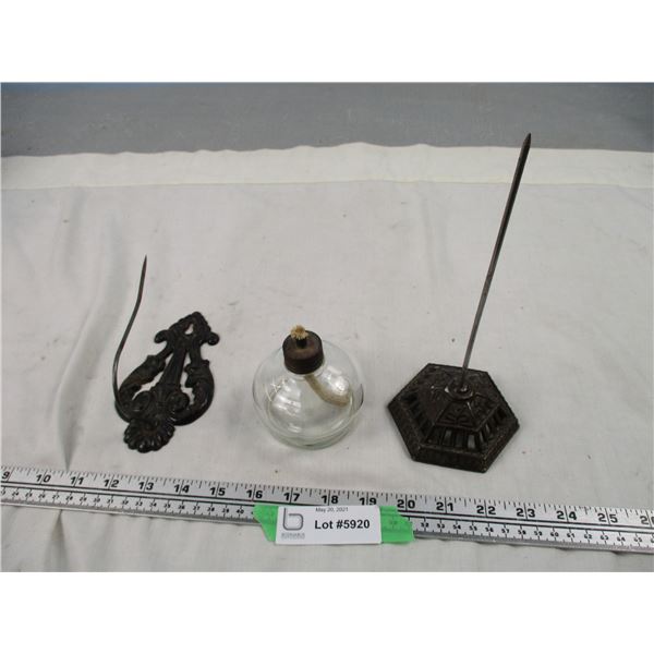 Lot of Vintage Items, Letter Holder, Etc