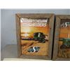 Image 3 : (2X THE MONEY) John Deere Sask Roughriders Tin Pictures Framed With Barn Wood (15 1/4" x 19.5")