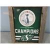 Image 2 : Sask Roughriders 2013 Picture Framed in Barn Wood (10 3/4" x 14 1/4")