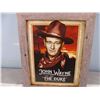 Image 2 : John Wayne Picture Framed In Barn Wood (15.5" x 18 3/4")