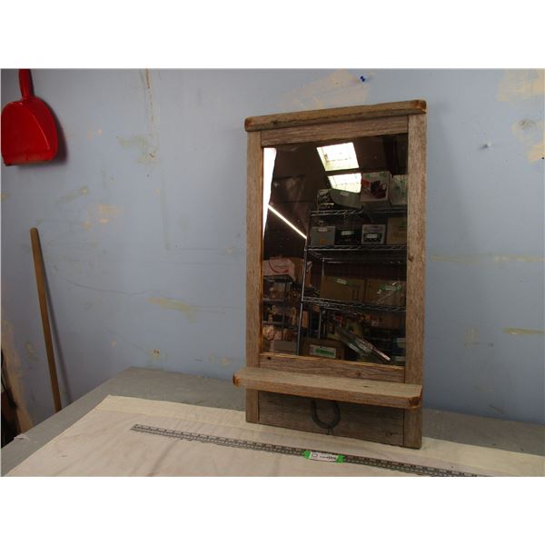 Framed Mirror With Barn Wood (18" x 31.5")