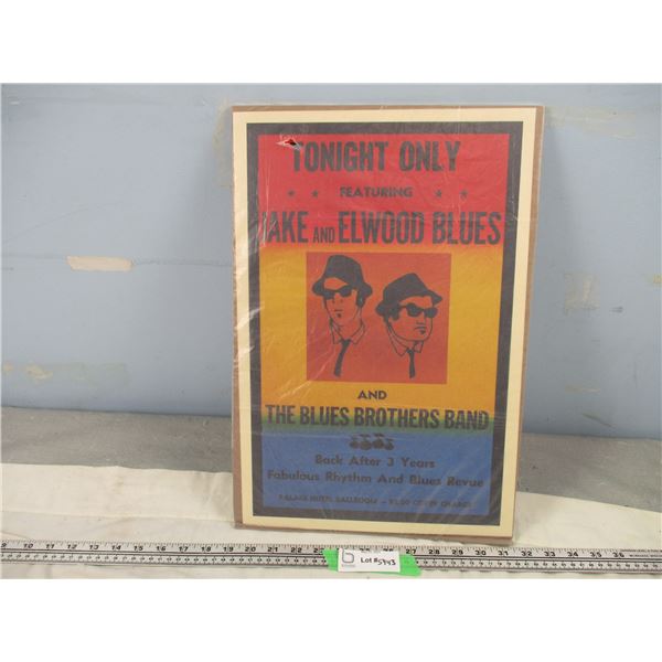 Jake and Elwood Blues and Blues Brothers Band Concert Poster (12x18)