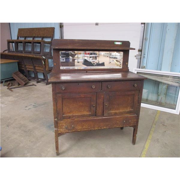 Vintage Wooden Dresser Cabinet (46" L x 19" W x 56 1/4" H)