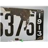 Image 2 : 1913 Sask Porcelain Licence Plate