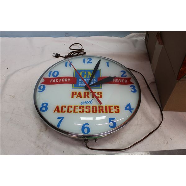 GM Motor Parts and Accessories Clock