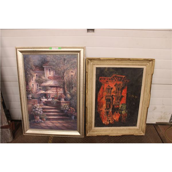 2 Large Pictures in Frames