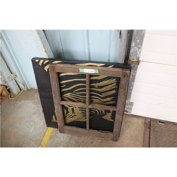 Canvas Picture With Wooden Window Frame