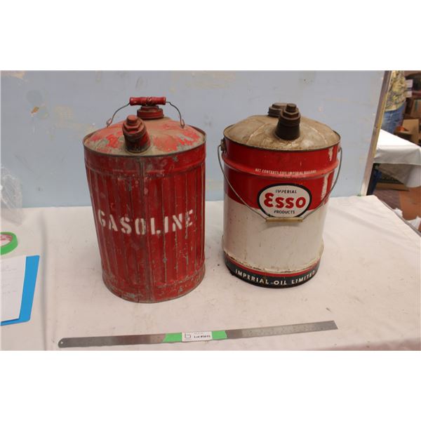 Gasoline Pails One Is Esso