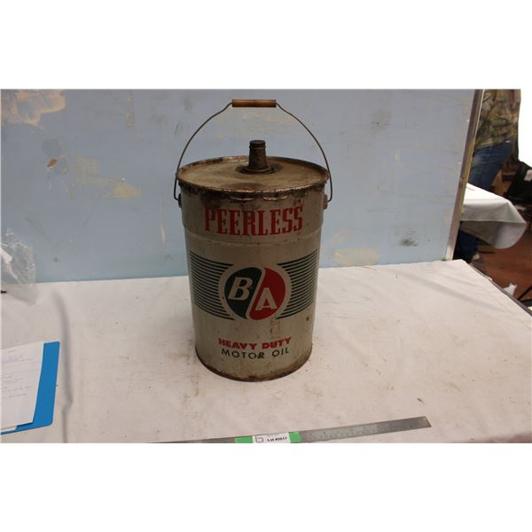 B/A Peerless Heavy Duty Motor Oil Pail 5 Gallon