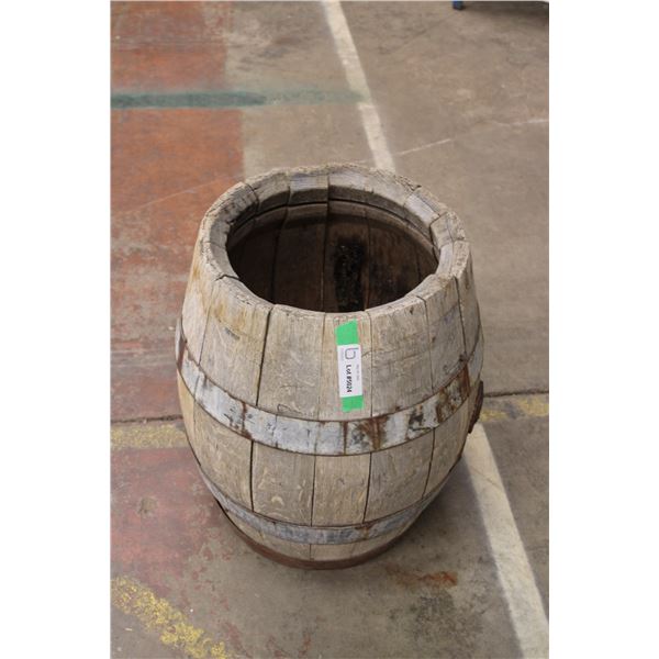 Wooden Barrel 19" Tall