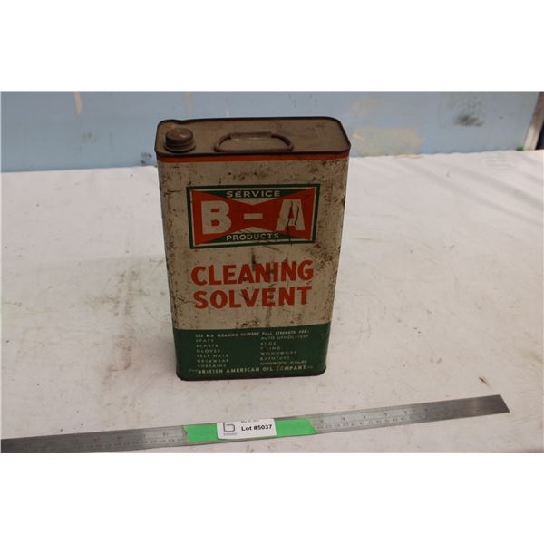 B/A Cleaning Solvent Tin Can