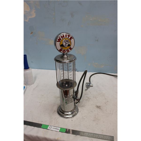 Decorative Gas Bowser Dispenser With White Rose Label