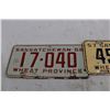 Image 3 : (2X THE MONEY) 1958 and 1957 Sask Licence Plates