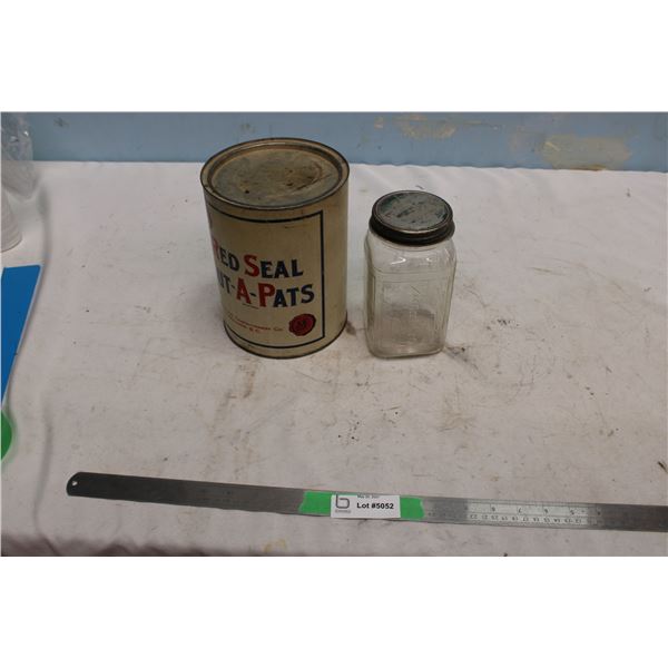 Red Seal But-A-Pats Can and Nabob Jar