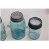 Image 2 : (3X THE MONEY) Vintage Blue Glass Jars