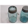 Image 3 : (3X THE MONEY) Vintage Blue Glass Jars