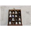 Image 2 : 16 Decorative Thimbles In Cabinet 8" x 4.5" x 1 1/4"