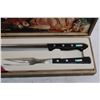 Image 2 : Carving Knife & Fork Set In Wooden Box Solingen Germany