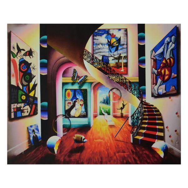 Ferjo, "Surreal Room with Masked Dali" Limited Edition on Canvas, Numbered and S