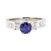 Image 2 : 1.88 ctw Sapphire And Diamond Ring - 14KT White Gold