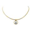 Image 1 : 0.36 ctw Diamond and Pearl Pendant And Chain - 14 & 18KT Yellow And White Gold