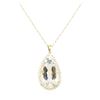 Image 2 : 24.03 ctw Aquamarine and Diamond Pendant With Chain - 14KT Yellow Gold