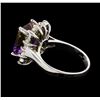 Image 3 : 4.48 ctw Ametrine and Diamond Ring - 14KT White Gold