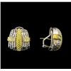 Image 2 : 0.25 ctw Diamond Silver Earrings