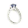 Image 4 : 2.78 ctw Round Brilliant Blue Sapphire And Diamond Ring - 14KT White Gold