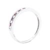 Image 4 : 0.20 ctw Ruby and Diamond Straight-Line Double Milgrain Band - 10KT White Gold