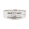 Image 2 : 0.65 ctw Diamond Wedding Set - 14KT White Gold