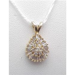 Pear shaped diamond pendant