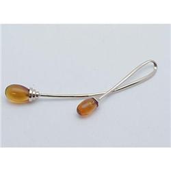 Giorgio Armani 18k gold citrine pendant