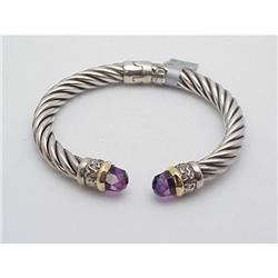 Sterling silver & 18kt Bangle Bracelet