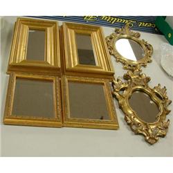 Lot of gold framed mirrors 16