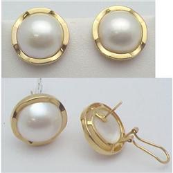 Mabe pearl earrings