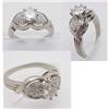Image 1 : Diamond ring heart shaped pave sides