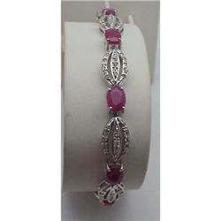 Lady's ruby and diamond bracelet