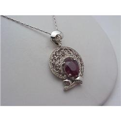 7.86 ct. Ruby and Diamond Pendant