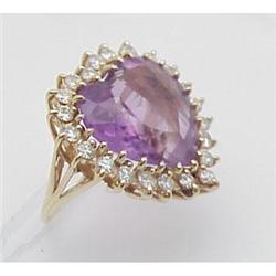 Amethyst and Diamond ring