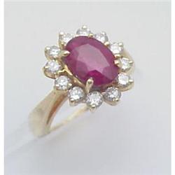 Lady's ruby and diamond ring
