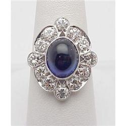 Sapphire and diamond ring 1.80Ctw