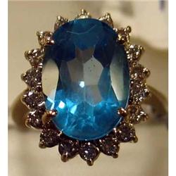 Lady's blue topaz ring