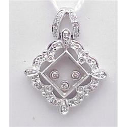 Floating diamond pendant