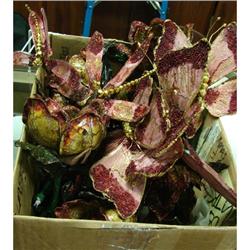 Box lot Xmas purple butterflies