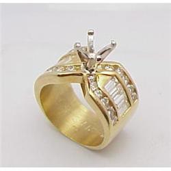 18kt diamond semi mount ring