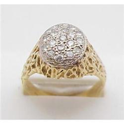 Man's diamond cluster ring