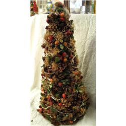 Pair of Pinecone Christmas Trees