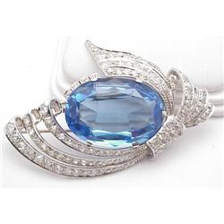 Antique platinum diamond brooch