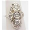 Image 1 : Antique diamond filigree ring